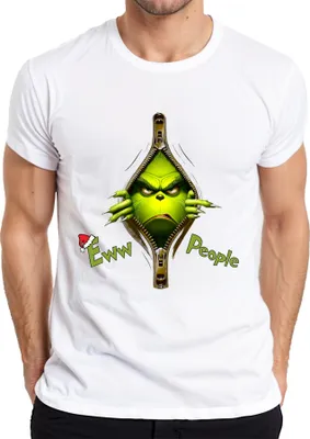 Produktbild von Grinch Eww People Reißverschluss Weihnachten mürrisch Grinchmas Herren T-Shirt, Weiß, XL