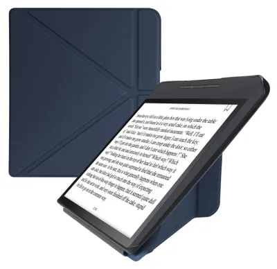 Produktbild von kwmobile Schutzhülle für Kobo Forma Hülle - Kunstleder Case - eReader Klapphülle mit Auto Sleep Funktion - Cover mit Ständer - Dunkelblau