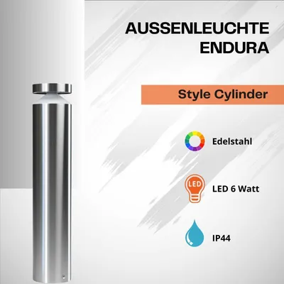 A product image showcasing an outdoor ground light with descriptive text and icons.