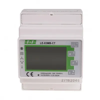 Zdjęcie produktu dla Licznik energii elektrycznej 3-fazowy LE-03MB CT MID dyrektywa 3-fazowa