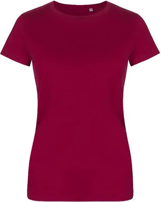 Immagine prodotto di X.O by Promodoro 1505 | Maglietta girocollo da donna, cotone pettinato - Colore: Berry - Taglia: XS