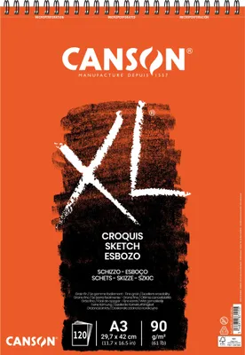 Produktbild von Canson XL Sketch, Kunstdruckpapierblock, 90 g/m², 20 Blätter