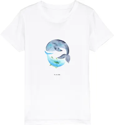 Produktbild von Mr. & Mrs. Panda Kleinkinder T-Shirt Walfisch Thunfisch 9-11 Jahre (134/146) - Weiß - Geschenk, Bio Kinder, Teenager, Flachwitz, Wahl, Lustige Sprüche, Spruch Des Tages