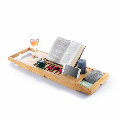 Immagine prodotto di Mensola da bagno estraibile in bambù Trayth InnovaGoods