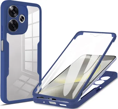 Produktbild von Schutzhülle für Xiaomi Redmi 13, Eingebautem Displayschutz 360 Grad Komplettschutz Handyhülle Blau