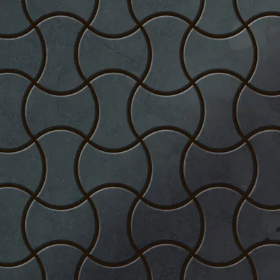 Produktbild von Mosaik Fliese massiv Metall Rohstahl gewalzt grau 1,6mm stark Infinit-RS