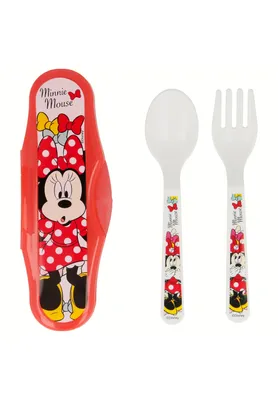 Produktbild von STOR Disney Minnie Mouse 2-teiliges Besteckset mit Box für Mädchen
