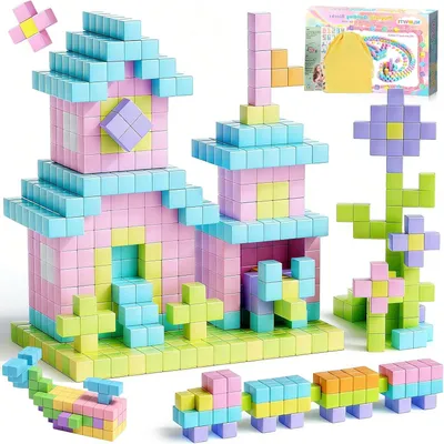 Produktbild von Magnetische Bausteine 80 Stück, Lernspielzeug, für Kinder von 3 bis 8 Jahren, für drinnen
