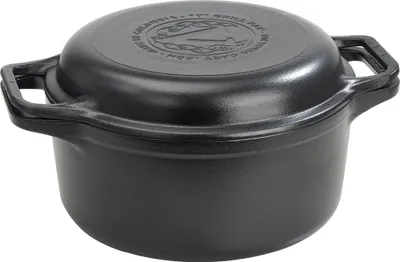 Produktbild von Victoria 39585 Dutch Oven Induktion Gusseisen Emailliert 27cm Topf Brot Backen 5,7L, PTFE Frei Schwarz