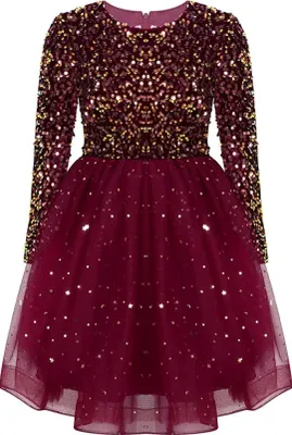 Immagine prodotto di Ragazze principessa abito dimensioni 130 Cm Festive matrimonio manica lunga bambini partito abito paggetto vestiti di Natale