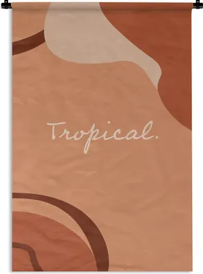 Produktbild von MuchoWow® Wandteppich Wandbehang Sommer - Zitat - Tropisch 60x90 cm Tapisserie Dekoration Wandtuch - Foto-Teppich - Abwaschbar