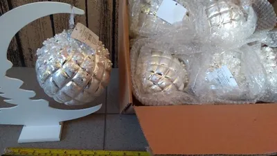 Zdjęcie produktu dla Bombka Szklana 6Szt. Zdobiona | Tg37627