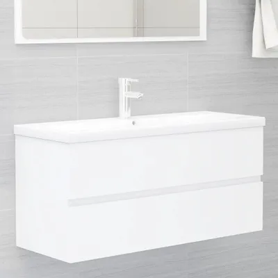 Produktbild von "im Angebot" Waschbeckenunterschrank Weiß 100x38,5x45 cm Holzwerkstoff - Badezimmer CC20641