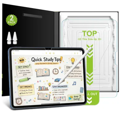 Zdjęcie produktu dla Solidchoice - Folia ochronna na ekran do iPad 11/10. generacji, kompatybilna z rysikiem Apple Pencil