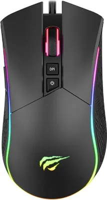Produktbild von Havit MS1001S - Optische Rechtshänder-Gaming-Maus USB Typ A schwarz-grau