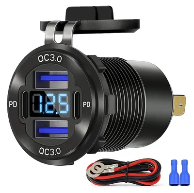 Image de Prise USB 12V, charge rapide, conception étanche, comme sur l'image 3