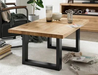 Produktbild von Couchtisch 110x70cm "Bergamo" Wildeiche geölt WZ-0159