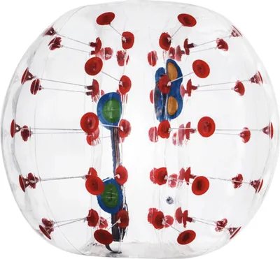 Image de Happyment Bumperball - Ballon gonflable - Bubble Football - Fun & Mouvement - Pour les enfants - Jouer au jardin - Rouge