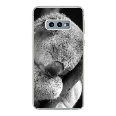 Produktbild von MuchoWow® Handyhülle Schutzhülle Hülle für Samsung Galaxy S10e Schlafender Koala auf schwarzem Hintergrund Silikon Softcase Handy Hülle - Handy