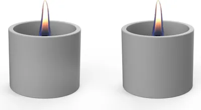 Image de breeze 8 grey céramique duopack 2er set feu de table sûr bougie tenderflame