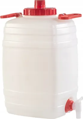 Produktbild von KADAX Wasserkanister "Asele", Trinkwasserkanister, Wassertank mit Hahn und Gummidichtung, Weiß, 20L