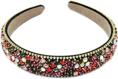 Imagen del producto de Diadema con diamantes sintéticos, de colores, accesorio para mujer