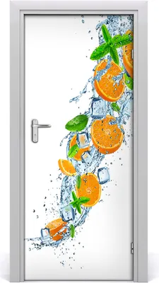 Produktbild von Tulup Türaufkleber 85x205 cm Dekorative Aufkleber Selbstklebend Wasserdichte Tapete Abnehmbar Schlafzimmer Wohnzimmer Wohnkultur - Orangen