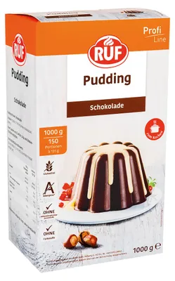 Zdjęcie produktu dla RUF budyń czekoladowy w proszku opakowanie zbiorcze pysznie słodki 1000g