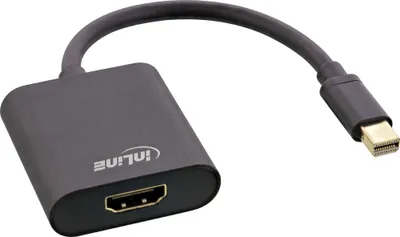 Obrázek produktu pro InLine 17193S, 0,15 m, Mini DisplayPort, HDMI, Samec, Samice, Přímý