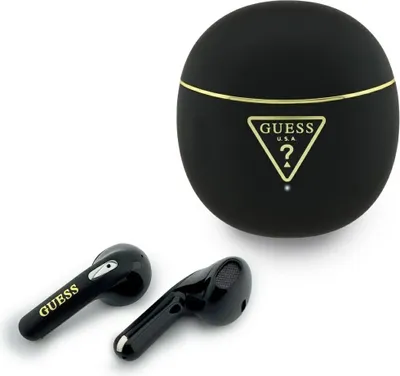 Image de Écouteurs sans fil Guess TWS GUTWSA15HETK (petit imprimé rond) noir