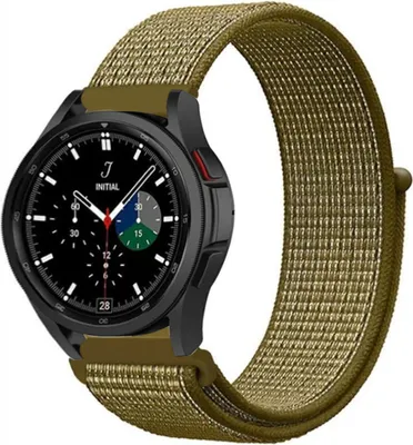 Produktbild von Strap-it Samsung Galaxy Watch 4 Classic 46mm Nylonarmband (Oliv)