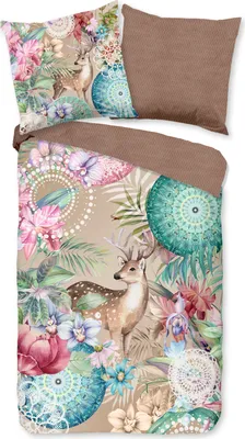 Immagine prodotto di HIP Biber biancheria da letto 155 X 220 cm + 1 x 80 X 80 cm Hebe colorato