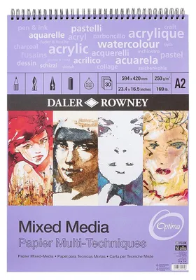Productafbeelding van Mixed Media Licht Geweven 1,4 mm Dikke A2 Art Board Pad, gelijmd 1 Zijkant, 10 witte vellen, ideaal voor professionele kunstenaars
