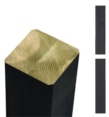 Produktbild von Plus Pfosten Cubic 369 cm 90 x 90 mm schwarz