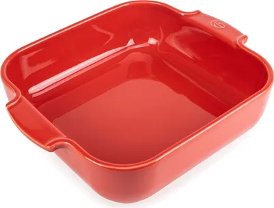 Produktbild von Peugeot quadratische Auflaufform Appolia Ofenform Keramik Rot 28 cm 60176