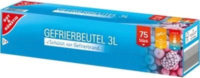 Produktbild von Gut & Günstig Gefrierbeutel 3l 75ST