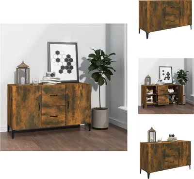 Immagine prodotto di vidaXL Credenza rovere fumé 100x36x60 cm materiale a base di legno - Credenze