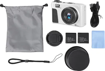 Immagine prodotto di Fotocamera da 88 MP 8K, zoom 18x, autofocus, 3 pollici, schermo ribaltabile a 180°, doppia batteria, WiFi, mirrorless, con copriobiettivo, scheda di memoria da 32 GB per foto