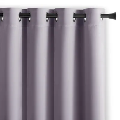 Image de Rideau occultant rose, 140x270 cm, avec œillets - Rideau d'obscurité opaque pour décoration de fenêtre