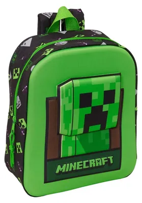Produktbild von Safta Minecraft 3d 6l Rucksack Grün Kinder Grün One Size