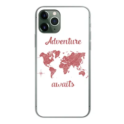 Produktbild von MuchoWow® Handyhülle Schutzhülle Hülle für iPhone 11 Pro Karte - Sprichwörter - Rosa Silikon Softcase Handy Hülle - Handy