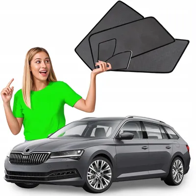 Produktbild von SKODA SUPERB II B6 2013-2015 Kombi Magnetsch Sonnenblenden Set