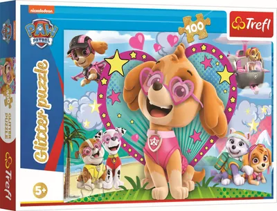 Produktbild von Trefl 14818 Puzzle Glitzer Paw Patrol - 100 Teile