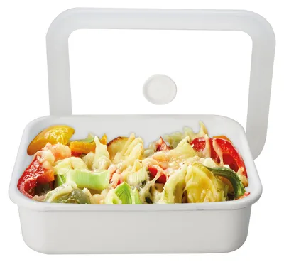 Produktbild von HONEYWARE | Emailledosen, VAKUUM, weiß, 1,35 L