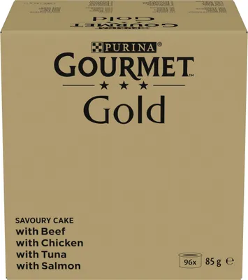 Imagen del producto de Gourmet Gold, alimento húmedo para gatos, ragout refinado, surtido de variedades, pack de 96 unidades (96 x)