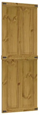 Image de vidaXL Porte de grange  brun miel 80 x 210 cm en pin massif