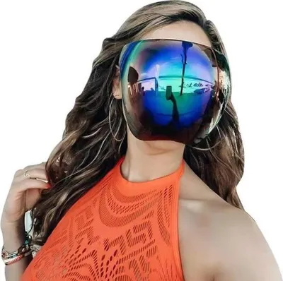 Produktbild von Gesichtsschutzbrille mit Visier, Vollgesichtsmaske, Visierbrille, Gesichtsschutz, UV400-Schutzbrille