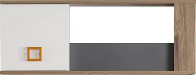 Produktbild von Wandregal COMFORT mit offenem Regal und geschlossenem Fach, 106x40x26 cm