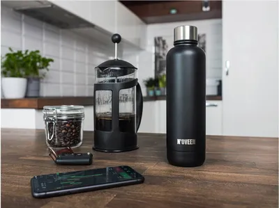 Zdjęcie produktu dla Noveen TB410 Thermo bottle 500 ml butelka do picia gorących i zimnych napojów stal nierdzewna czarny mat