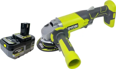 Image de RYOBI R18AG-0 Meuleuse d'angle sans fil 18 V ONE+ 115 mm + 1x batterie 4,0 Ah - sans chargeur